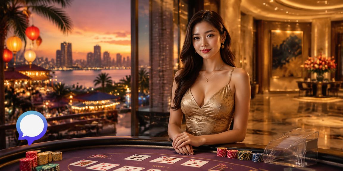 Người chơi baccarat tại khu chợ đêm Đà Nẵng với ánh đèn lung linh rực rỡ