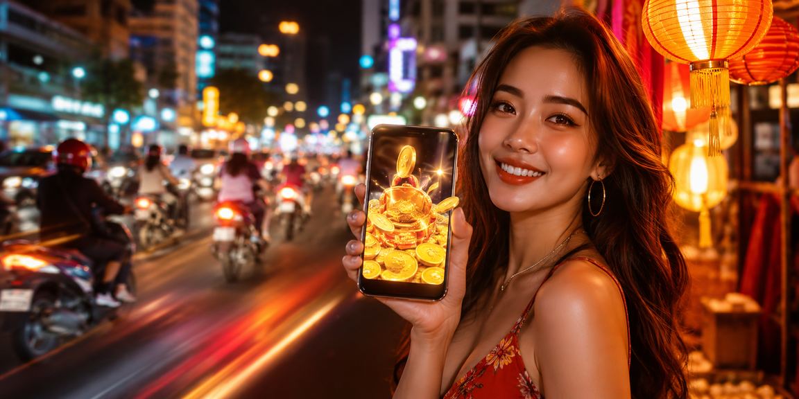Cảnh chợ đêm Hồ Chí Minh nhộn nhịp với người dùng đăng ký tài khoản trên điện thoại
